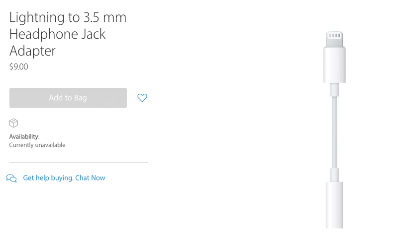 Illustration for article titled Apple's Lightning Headphone Dongle Is Surprisingly Cheap
